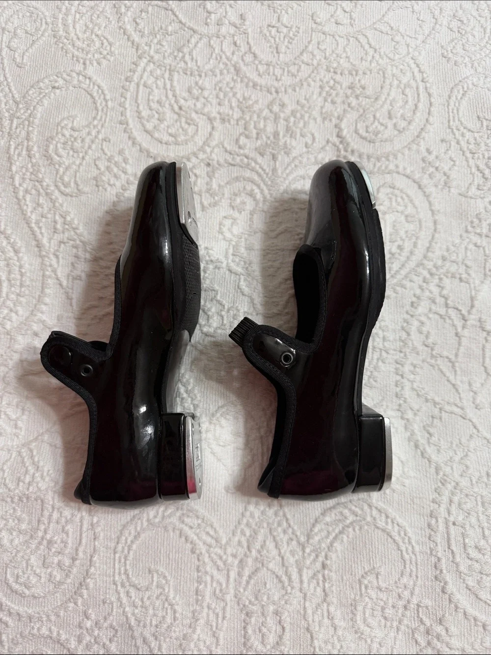 BLOCH Girls Size 12M Black Patent Tap Shoes with Mary Jane Strap